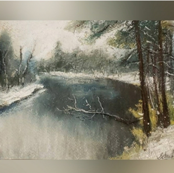 Snowy river soft paint original painting - Picture 6 of 6